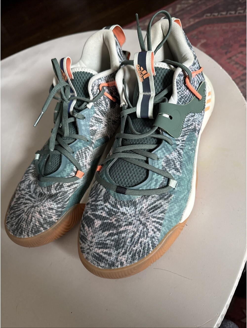 Adidas Harden Men Shoes 13.5 Stepback 3 Tie Dye Green Oxide Basketball GW6577